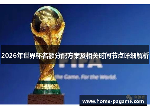 2026年世界杯名额分配方案及相关时间节点详细解析