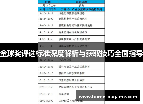 金球奖评选标准深度解析与获取技巧全面指导